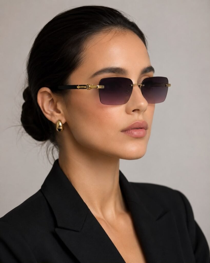 نظارة شمسية وردية متدرجة