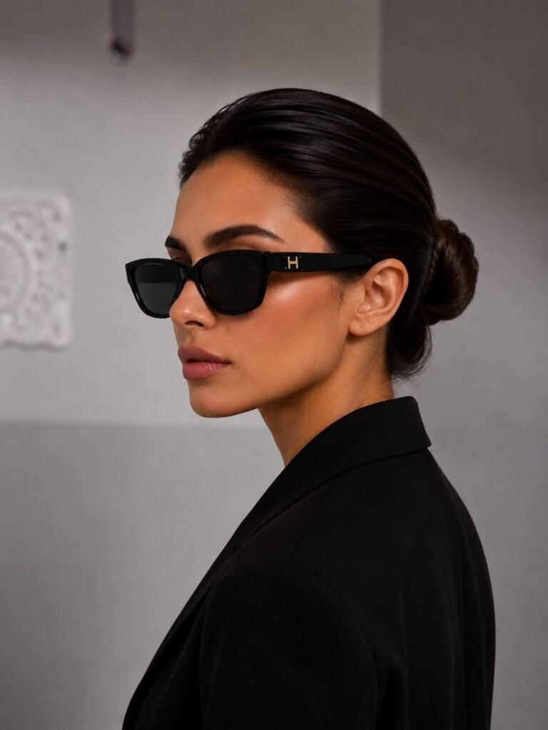 نظارة شمسية سوداء ناعمة