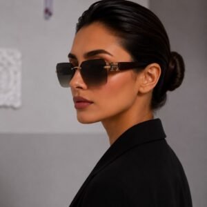 نظارة شمسية سوداء مدخنة