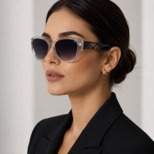 نظارة شمسية بيضاء كلاسيكية